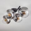 Gastor Plafonnier, Boule lumineuse Clair, Fumé, 4 lumières