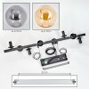 Gastor Suspension, Boule lumineuse, Suspension Ambre, Fumé, 8 lumières
