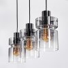 Hasvik Suspension, Suspension Chrome, Noir, 3 lumières