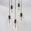 Hasvik Suspension, Suspension Chrome, Noir, 5 lumières