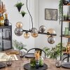 Chehalis Suspension, Boule lumineuse, Suspension Ambre, Fumé, 8 lumières