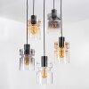 Hasvik Suspension, Suspension Chrome, Noir, 5 lumières