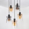 Hasvik Suspension, Suspension Chrome, Noir, 5 lumières