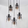 Hasvik Suspension, Suspension Chrome, Noir, 5 lumières