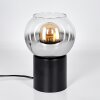 Koyoto Boule lumineuse, Lampe de bureau, Lampe à poser Chrome, Clair, Fumé, 1 lumière