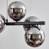 Koyoto Suspension, Boule lumineuse, Suspension Chrome, Fumé, 8 lumières