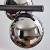 Koyoto Suspension, Boule lumineuse, Suspension Chrome, Fumé, 8 lumières