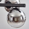 Koyoto Suspension, Boule lumineuse, Suspension Chrome, Clair, Fumé, 8 lumières