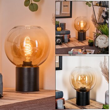 Koyoto Boule lumineuse, Lampe de bureau, Lampe à poser 20 cm Ambre, Clair, 1 lumière