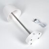 Amien Lampe de table d'extérieur, Lampe à poser LED Argenté, Blanc, 1 lumière