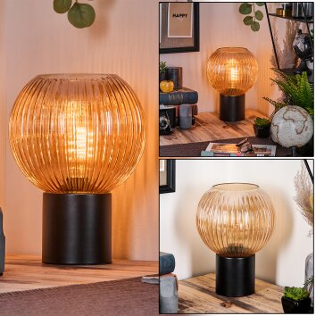 Koyoto Boule lumineuse, Lampe de bureau, Lampe à poser Ambre, 1 lumière