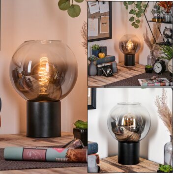 Koyoto Boule lumineuse, Lampe de bureau, Lampe à poser Clair, Fumé, 1 lumière