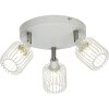 Plafonnier rond à spots Brilliant Flavian Blanc, 3 lumières