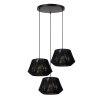 JESSICA Suspension Luminaires Lucide Noir, 3 lumières