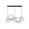 CIRCLE Suspension Luminaires Lucide Noir, 3 lumières