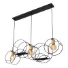 CIRCLE Suspension Luminaires Lucide Noir, 3 lumières