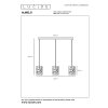 ALMELO Suspension Luminaires Lucide Noir, 3 lumières