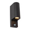 IR Lampe murale d´extérieur Luminaires Lucide Noir, 2 lumières, Détecteur de mouvement