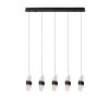 KLIGANDE Suspension Luminaires Lucide LED Noir, 5 lumières