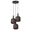 ELOISE Suspension Luminaires Lucide Noir, 3 lumières