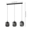 Suspension Eglo ROMAZZINA Noir, 3 lumières