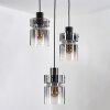 Hasvik Suspension, Suspension Chrome, Noir, 3 lumières