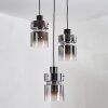 Hasvik Suspension, Suspension Chrome, Noir, 3 lumières