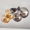 Gastor Plafonnier, Boule lumineuse Ambre, Fumé, 4 lumières