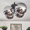 Gastor Plafonnier, Boule lumineuse Chrome, Fumé, 4 lumières