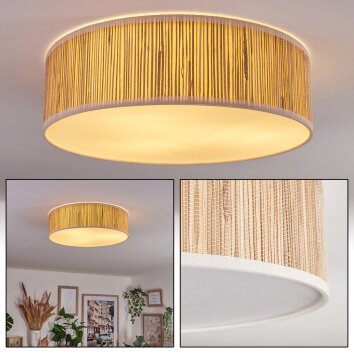 Antillo Plafonnier beige, Écru, Blanc, 3 lumières