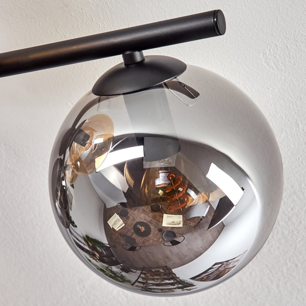 Gastor Plafonnier, Boule lumineuse Ambre, Fumé, 5 lumières