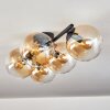 Gastor Plafonnier, Boule lumineuse Ambre, Clair, 5 lumières