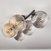 Gastor Plafonnier, Boule lumineuse Ambre, Clair, Fumé, 5 lumières