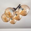 Gastor Plafonnier, Boule lumineuse Ambre, 5 lumières