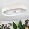 Benasal Plafonnier, Ventilateur de plafond lumineux LED Blanc, 1 lumière, Télécommandes