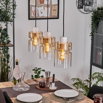 Hasvik Suspension, Suspension Blanc, 3 lumières