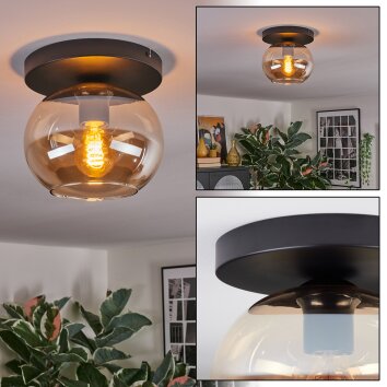 Apedo Plafonnier, Boule lumineuse Ambre, 1 lumière