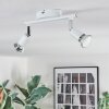 Gjedso Plafonnier, Spot de plafond LED Chrome, Blanc, 2 lumières