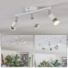 Gjedso Plafonnier, Spot de plafond LED Chrome, Blanc, 3 lumières