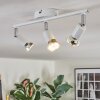 Gjedso Plafonnier, Spot de plafond LED Chrome, Blanc, 3 lumières