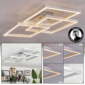 Binor Plafonnier LED Chrome, 1 lumière