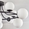 Chehalis Plafonnier, Boule lumineuse 76 cm Blanc, 12 lumières