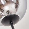 Gastor Boule lumineuse, Lampadaire Chrome, Clair, Fumé, 3 lumières