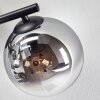 Gastor Plafonnier, Boule lumineuse Chrome, Clair, Fumé, 3 lumières