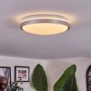 Sapioris Plafonnier LED Nickel mat, Blanc, 1 lumière