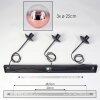 Gastor Suspension, Boule lumineuse, Suspension Clair, Cuivré, 3 lumières