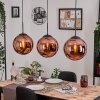 Gastor Suspension, Boule lumineuse, Suspension Cuivré, 3 lumières
