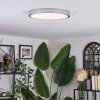 Ciron Plafonnier LED Argenté, 1 lumière, Télécommandes