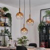 Grovsta Suspension, Boule lumineuse, Suspension Or, Noir, 3 lumières