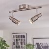 Crina Plafonnier, Spot de plafond LED Chrome, Nickel mat, 2 lumières